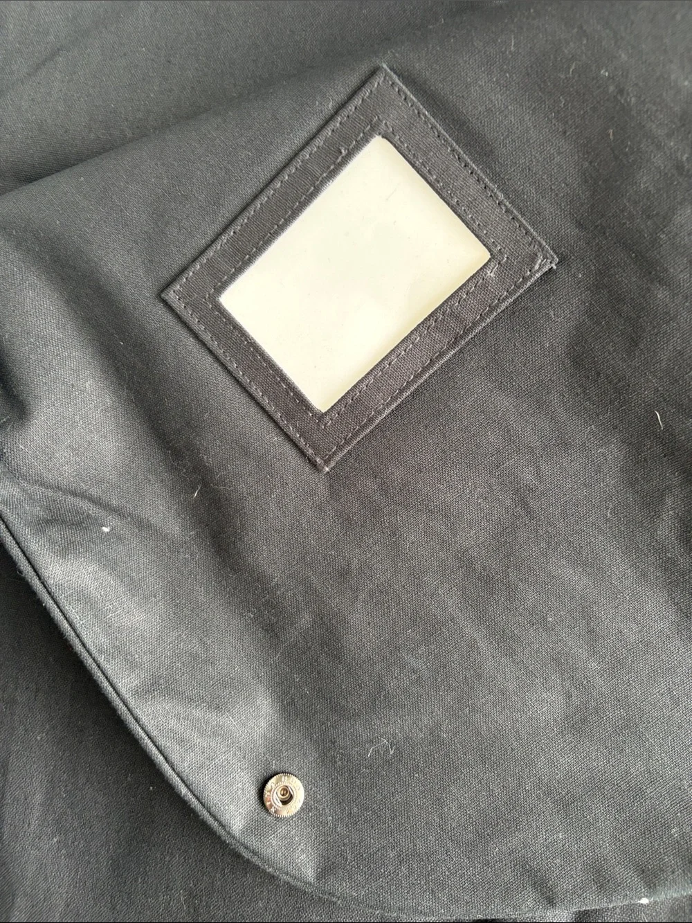 CHANEL Black Fabric Garment Bag Cover White Logo 63.5